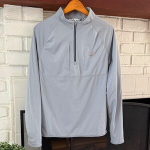 Peter Millar Light Gray Quarter-Zip Jacket